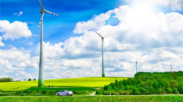 風力発電と電気自動車