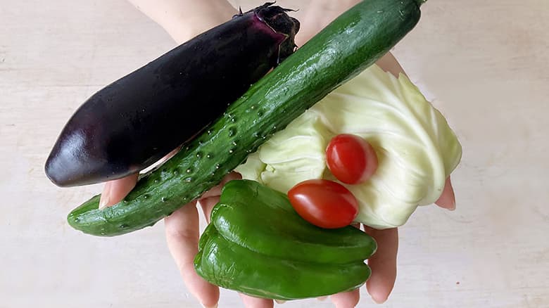 野菜350g分の写真